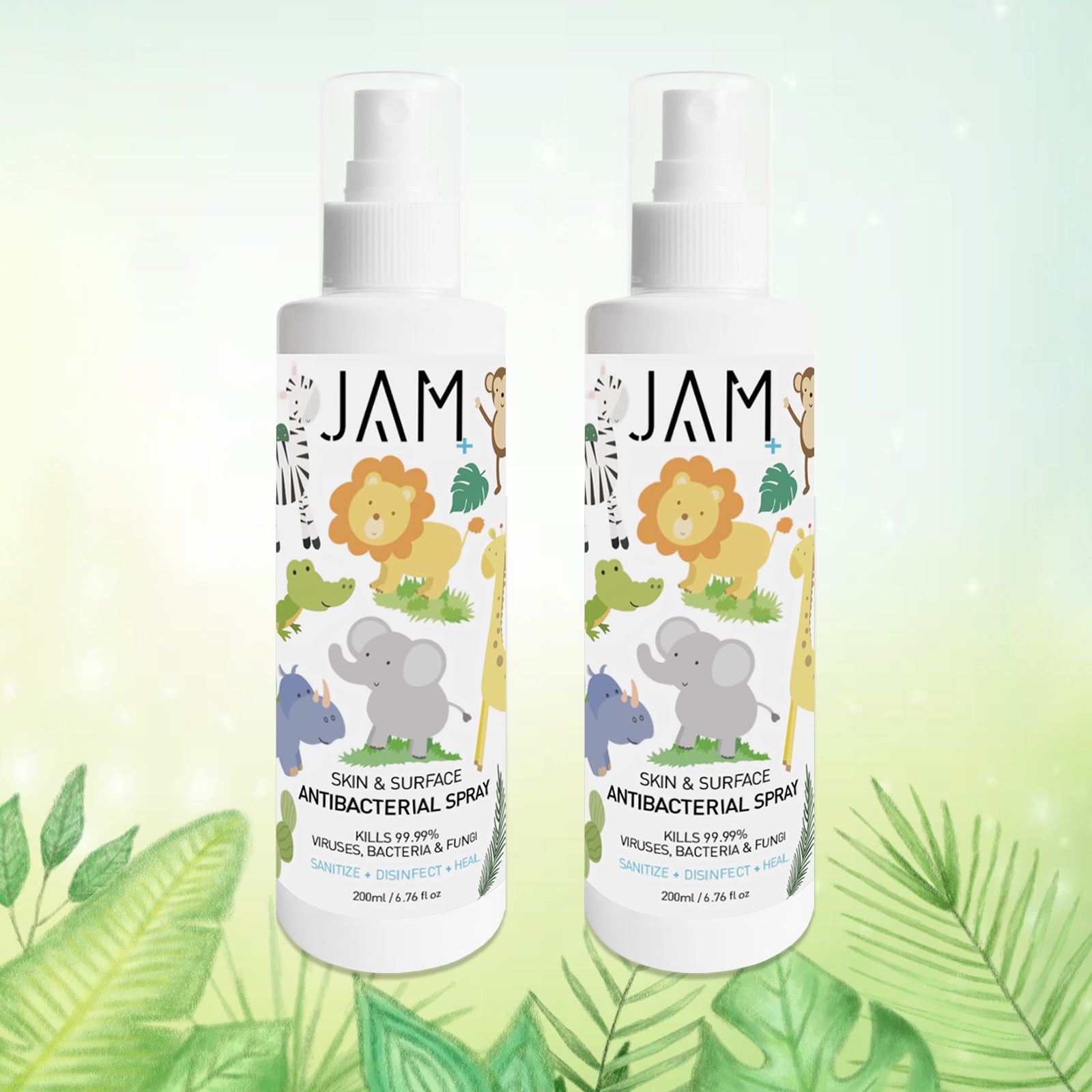 Skin & Surface Antibacterial Spray Bundle (200mlx2) (Animal Kingdom)