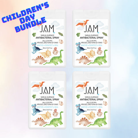 Children's Day Bundle- Skin & Surface Antibacterial Pocket Spray Bundle (20mlx4) (Dino world)