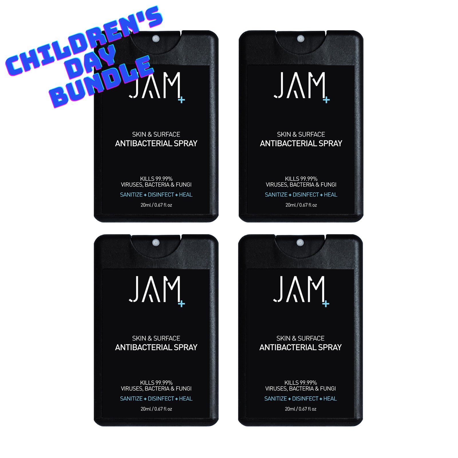 Children's Day Bundle- Skin & Surface Antibacterial Pocket Spray Bundle (20mlx4)