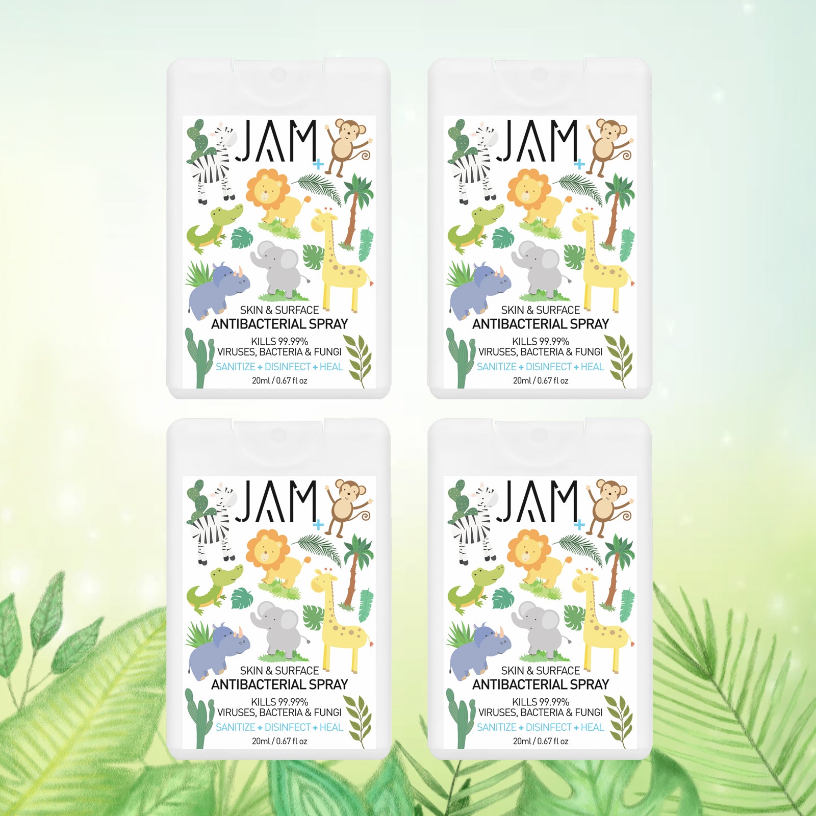 Special Edition Skin & Surface Antibacterial Pocket Spray Bundle (20mlx4) (Animal Kingdom)