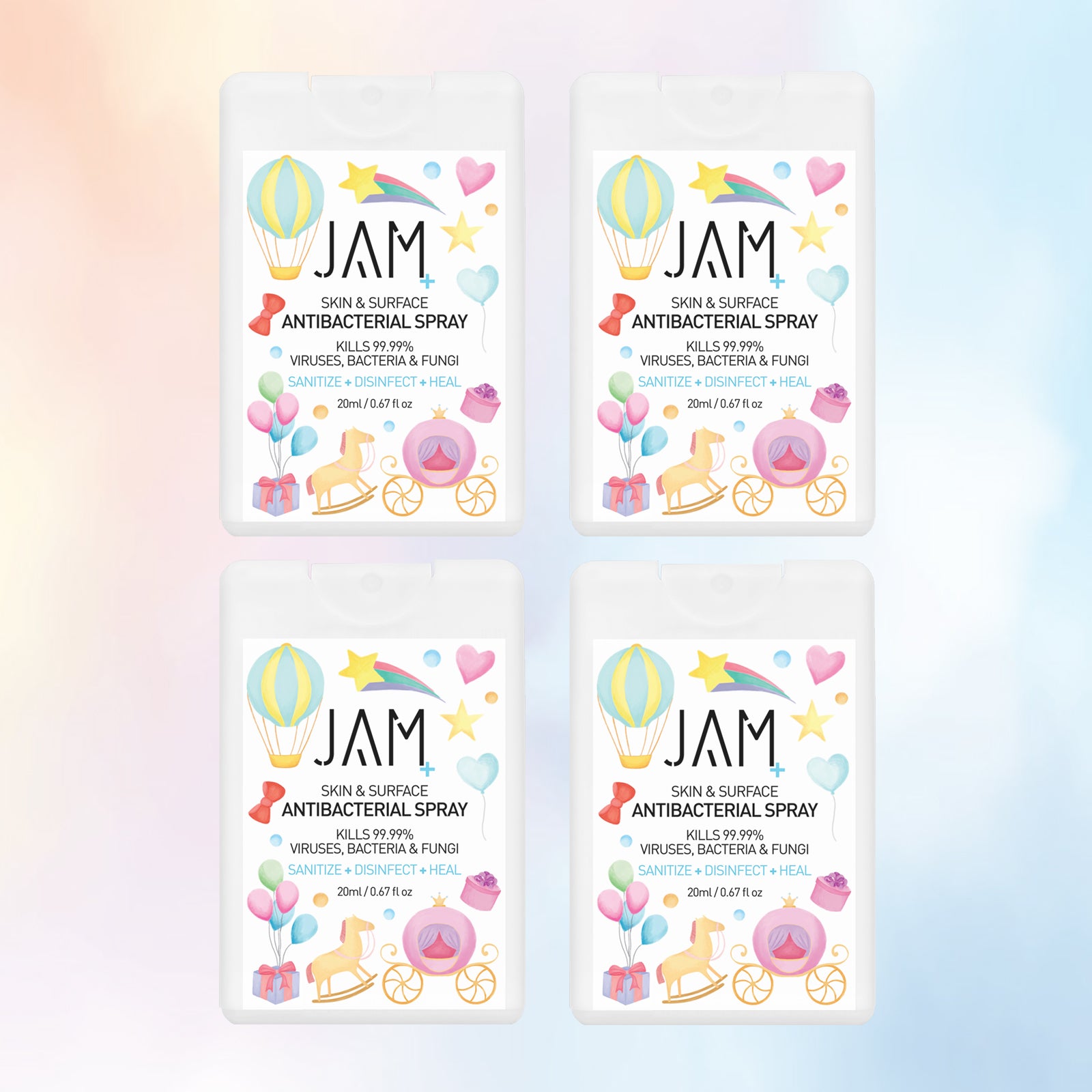 Special Edition Skin & Surface Antibacterial Pocket Spray Bundle (20mlx4) (Fun land)