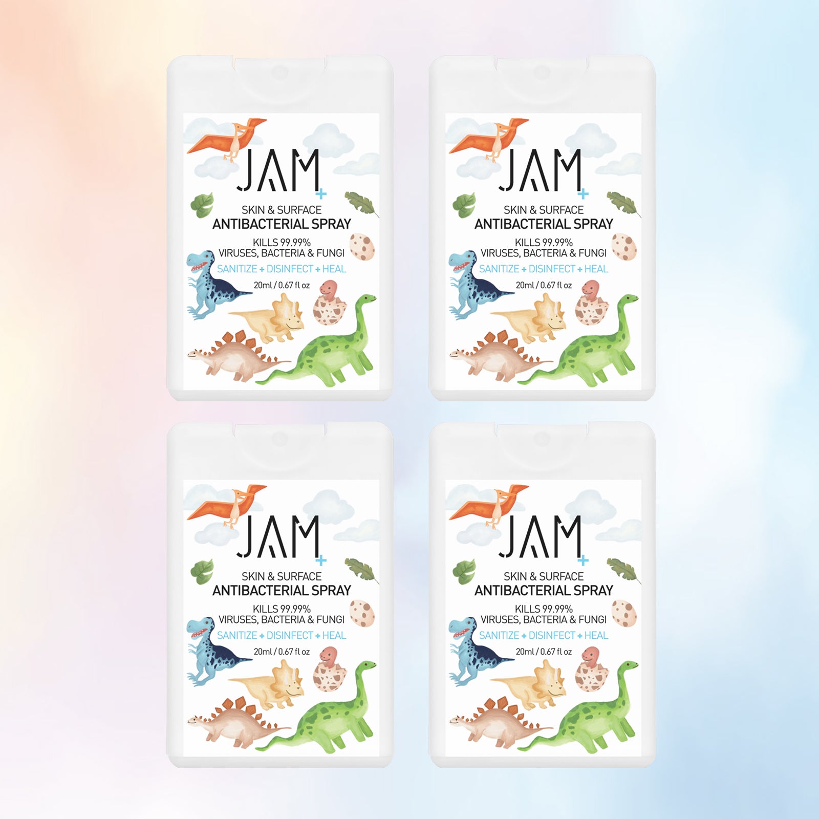 Special Edition Skin & Surface Antibacterial Pocket Spray Bundle (20mlx4) (Dino world)